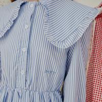 ราคา FLAT212 FF0798 BAMMIE MINI DRESS มินิเดรสแขนยาว ปกใหญ่ เอวสม็อค (23120371713)