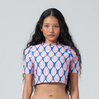 ราคา PINK FOLIAGE CROPPED TEE (21451693542)