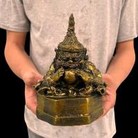 ราคา พระราหูอมจันทร์ สีทองโบราณ พุทธาภิเษกวัดศรีษะทอง บูชาแก้ดวงตกแก้ปีชงกันโชคลางไม่ดี มีไว้บูชาแล้วจะประสบแต่ความสำเร็จ (16312173677)