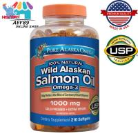 ราคา Pure Alaska Omega Wild Salmon Oil 1000 mg 210 Softgels สกัดเย็นจากปลาธรรมชาติ fish oil สกัดจากปลาชามอล (24573749027)