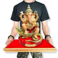 ราคา พระพิฆเนศประทานพร ประทับบนหลังหนูมุสิกะ กว้าง6นิ้ว สูง9นิ้ว พระวรกายสีเนื้องานลงสีปิดทองสวยงาม ปลุกพระพิฆเนศประทับบัลลังก์นาคปรก H (14820740113)