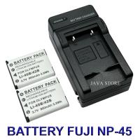 ราคา Saving Set 2 1 FNP45 NP45 NP 45 NP 45A NP 45S แบตเตอรี่และแท่นชาร์จสำหรับกล้องฟูจิ Battery and Charger For Fujifilm FinePix J10J20J30J40XP10XP20XP30J110J120J150J210J250JV300JV500JX660JX680Instax mini 