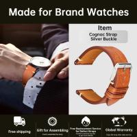 ราคา สายนาฬิกาวินเทจหนัง2เส้นสำหรับ IWC MIDO SEIKO 18มม 24มม สายสายนาฬิกาข้อมือสร้อยข้อมือด้านสายสมาร์ทวอทช์แบบนิ่ม (18603821515)