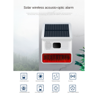 ราคา Wireless Solar Strobe Alarm Light Sound Flash Outdoor Alarm Siren for 433MHz Wifi GSM Alarm System for HomeFarm (23092978686)