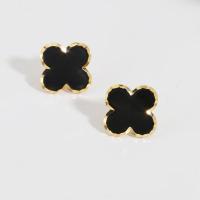 ราคา Four Leaf Clover Studs ต่างหูเงินสเตอร์ลิงชุบทอง14K (16535010288)