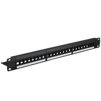 ราคา ESRO 19 Inch 1U Cabinet Rack Through 24 Port CAT6 Patch Panel RJ45 Network Cable Adapter Jack Modular Patch Panel (22211295980)