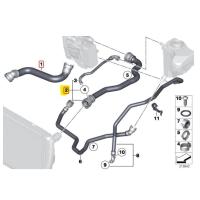 ราคา ท่อหม้อน้ำท่อนบน No 2 BMW Series 3 E90 320d Lci X1 E84 20d เครื่อง N47N ดีเซล (24391663935)