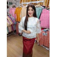ราคา เสื้อลูกไม้ออกงานเกรดพรีเมี่ยมผ้าลูกไม้ใยบวบ สวย เด่น สง่า (23705936719)