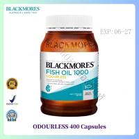 ราคา EXP2027 Blackmores Odourless Fish Oil 1000mg 200 400 แคปซูล ดีต่อสมอง Omega 3น้ำมันปลาไร้กลิ่น (24767488050)