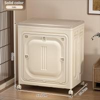 ราคา HEY LIFE 1 กล่องเก็บของพลาสติกสำเร็จรูป กล่องเก็บของอเนกประสงค์ กล่องเก็บของใส่เสื้อผ้า มีล้อ เคลื่อนย้ายสะดวก มีฝาปิด ขนาด 58x39 5x68 cm วัสดุ PP สีขาว ออกแบบพับได้ ใช้พื้นที่อย่างเหมาะสม ช่วยจัดเก็บ