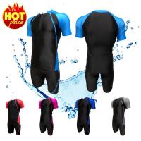 ราคา ชุดว่ายน้ำ ชุดว่ายน้ำแขนสั้น ขาสั้น ชุดว่ายน้ำหญิง ชาย ทอม สีดำ ซิปหน้า สินค้าพร้อมส่งด่วน ขนาด M L XL 2XL 3XL 4XL M012 (505142340)