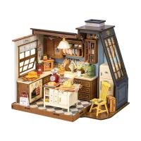 ราคา Rolife DIY Miniature Dollhouse Baking Kitchen โมเดลบ้าน ตัวต่อไม้ บ้านตุ๊กตา ของแต่งบ้าน ของเล่นศิลปะ DIY (24663463533)