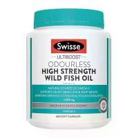 ราคา Swisse Ultiboost Odourless High Strength Wild Fish Oil น้ำมันปลา 1500mg 400 แคปซูลแบบนิ่ม EXP 04 2027 (24830923820)