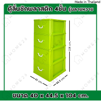 ราคา Home26 ตู้ลิ้นชัก 4ชั้น ลิ้นชัก ตู้ลิ้นชักพลาสติก ตู้รองเท้า กล่องเก็บของ กล่องใส่ของ กล่อง ชั้นวางของ ลายหวาย (9944911196)