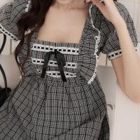 ราคา FLAT2112 FF0697 SWEET LOLITA DRESS เดรสลายสก็อต (22146397194)