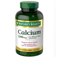 ราคา Natures Bounty Calcium 1200 mg with 1000IU Vitamin D3 Bone Health Immune Support 220 Softgels แคลเซียมเป็นแร่ธาตุหลักที่ทำให้กระดูกแข็งแรงและแข็งแรง (24455150200)