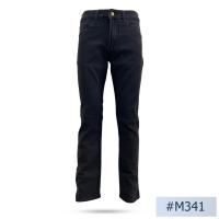 ราคา กางเกงยีนส์ผู้ชายทรงกระบอก นิยมยีนส์ Niyom jeans สีดำทอสลับกับขาว ผ้ายืดใส่สบาย รุ่น M341 (21157810995)