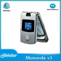 ราคา Legit Original Motorola RAZR V3 2G GSM พลิกโทรศัพท์พื้นฐานโทรศัพท์มือถือจัดส่งฟรี (12893739182)