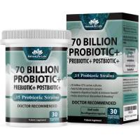 ราคา NaturaLife Labs Probiotics 70 Billion CFU 15 Probiotic strains Organic Prebiotic Postbiotic 3 in 1Complete Sku 2321 (20062540497)