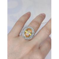 ราคา แหวนเงินผู้ชายลายมังกรข้างหัวสีเหลืองล้อมเพชรcz (17550938069)