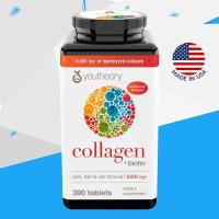 ราคา Exp 06 2026 Youtheory Collagen Plus Biotin 390 Tablets (22431416090)