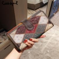 ราคา กระเป๋าเงินผู้หญิงวินเทจกระเป๋าสตางค์หนังสำหรับโทรศัพท์กระเป๋าสตางค์สตรีกระเป๋าสตางค์ (19820053979)