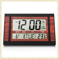 ราคา DQMY Digital Wall Clock LCD Large Number Time Temperature Calendar Alarm Table Desk Clock Modern Design Office Home (23915928721)