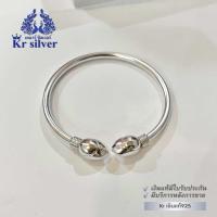 ราคา กำไลเงินแท้ กำไลเงินหัวบัว แบบโปร่ง หนา 4 มิล SBA5 (21447424745)