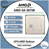 ราคา A8 3870K A8 Series AMD A8 3870K A8 3870 Quad Core CPU 3 0G เดสก์ท็อปชุดแสดงผล Apu AD3870WNZ43GX ซ็อกเก็ต905pin FM1 (21089360457)