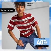 ราคา PUMA BASICS เสื้อยืดผู้หญิง PUMA SQUAD Striped สีแดง 68153813 (24558028857)