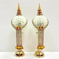 ราคา ฟรีค่าจัดส่ง l ราคาสินค้าเป็นคู่ พานพุ่ม พานพุ่มเงินทอง พานพุ่มสักการะ พานพุ่มดอกไม้ พานพุ่มดอกรัก แจกันดอกบัว แจกันบัว (17753004086)