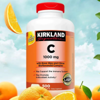 ราคา จัดส่งที่รวดเร็ว Kirkland Vitamin C 1000 mg ขนาด 500 เม็ด กระปุกสุดคุ้ม ของแท้ Exp 11 2027 (24836785651)