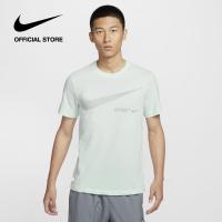 ราคา Nike Dri FIT Mens Flash Tee Barely Green ไนกี้ เสื้อยืดฟิตเนสแขนสั้นผู้ชาย แทบไม่มีสีเขียว (24538965234)