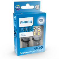 ราคา Philips หลอดไฟถอย ไฟท้าย ไฟเบรค ไฟเลี้ยว Ultinon PRO7000 LED T20 WY21 PY21 AMBER W21 P21 สีขาว สีแดง สีส้ม (19890586563)