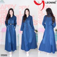ราคา แม๊กซี่เดรสยีนส์ แซกยีนส์ยาว เดรสยีนส์ยาวชุดยีนส์ยาวชุดยีนส์ Dress Jeans Leonine F6011 (5285710431)