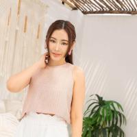ราคา FridaysDecember Omelette top เสื้อครอปแขนกุดผ้าทวีตญี่ปุ่น (20171960037)