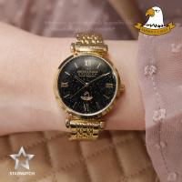 ราคา AMERICA EAGLE นาฬิกาข้อมือผู้หญิง สายสแตนเลส รุ่น AE110L GOLD BLACK (9640364256)