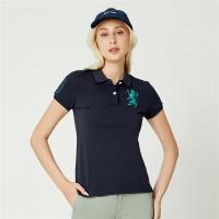 ราคา Giordano Womens Slim Fit Embroidery 3D Lion Bold Polo 05312222001 เสื้อโปโลผู้หญิง เสื้อโปโลแขนสั้น (24838608065)