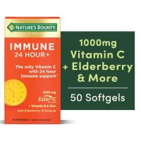 ราคา วิตามินเสริมภูมิ 24ชั่วโมง Natures Bounty Immune 24 Hour The only Vitamin C with 24 Hour Immune Support from Ester C Rapid Release Softgels 50 Count (24665265358)