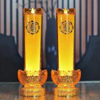 ราคา เทียนไฟฟ้าพร้อมแบตเตอรี่สำหรับบูชาในวัด เทียนบูชาเทพเจ้าความโชคดี เทียนประดับโต๊ะบูชาไฟติดตลอด สำหรับบ้านและวัดฮ่องเต้ (24272420624)