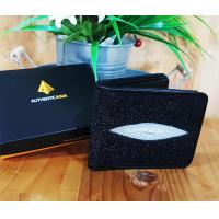 ราคา จัดส่งฟรี กระเป๋าสตางค์ สำหรับผู้ชาย กระเป๋าหนังแท้ หนังปลากระเบนแท้ทั้งใบ พับ 2 มีกระเป๋าใส่เหรียญ (595980411)