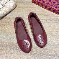 ราคา nmพร้อมส่ง Tory Burch ใหม่ รองเท้าส้นแบน หัวกลม พื้นนิ่ม สําหรับผู้หญิง723 (22497530259)