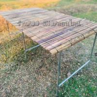 ราคา แผงขายของตลาดนัด แคร่ขายของตลาดนัด แคร่ไม้ไผ่ โครงเหล็ก ไม้ไผ่ครบชุดขนาด100 200ซม สูง80 (22607279448)