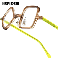 ราคา HEPIDEM กรอบแว่นตาแอซิเตตผู้ชาย2025ใหม่แว่นตาทรงสี่เหลี่ยมทรงกลมสไตล์ย้อนยุคสำหรับผู้หญิงแว่นตาแว่นสายตาวินเทจ9386 (23880039985)