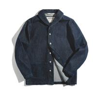 ราคา แจ็คเก็ตยีนส์ทรงวินเทจสั้นสไตล์อเมริกัน Maden สำหรับผู้ชาย เสื้อคลุมกันหนาวทรงปกติ (22911316833)