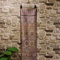 ราคา 161 ผ้าไหมแกมฝ้าย ผ้าทอทั้งผืน ลายแพรวา สีเทา (22845059276)