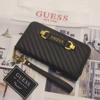 ราคา guessˉ2025 long zipper striped high quality womens change bag winter new rhombus sewing line multi card card bag (24207474587)