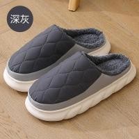 ราคา Home Cotton Slippers for Men Winter Large Size Waterproof Wool Slippers for Women Plush Mens Thick soled Indoor Home Cotton Slippers (22828312465)