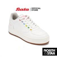 ราคา Bata บาจา North Star รองเท้าผ้าใบสนีคเกอร์แฟชั่น แบบผูกเชือก สำหรับผู้หญิง รุ่น HIKARI สีชมพู 5205160 สีขาว 5201160 (23970322860)