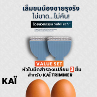 ราคา Value Set KAI Grooming replacement bladex2ชิ้น สีฟ้า หัวใบมีดโกนเกรดพรีเมี่ยมสำรอง (22576354928)